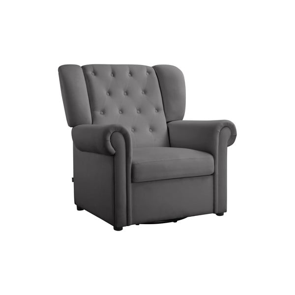 Pelēks samta šūpuļkrēsls Lillyse – Støraa