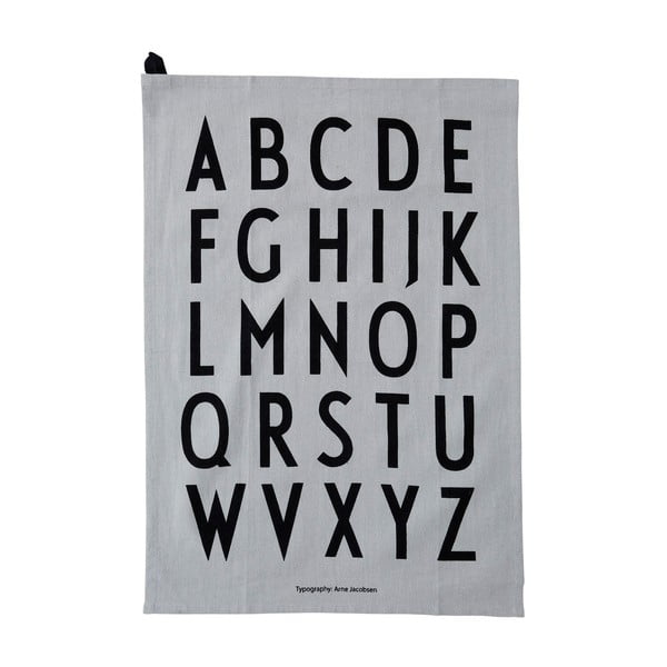 Pelēki kokvilnas dvieļi (2 gab.) 40x60 cm – Design Letters