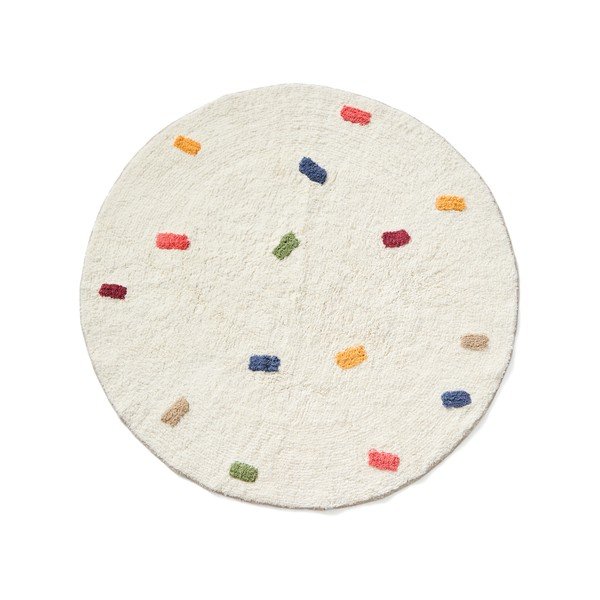 Krēmkrāsas kokvilnas bērnu paklājs ø100 cm Epifania – Kave Home