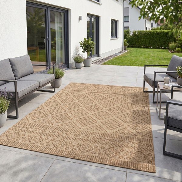 Bēšs iekštelpu un āra paklājs 140x200 cm Mira 1452 – Ayyildiz Carpets-image-1