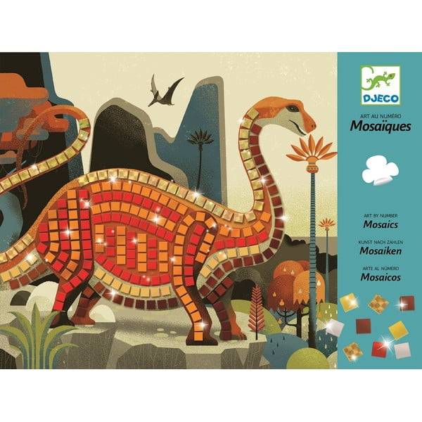 Radošais komplekts bērniem Djeco Glitter Dinosaurs-image-1