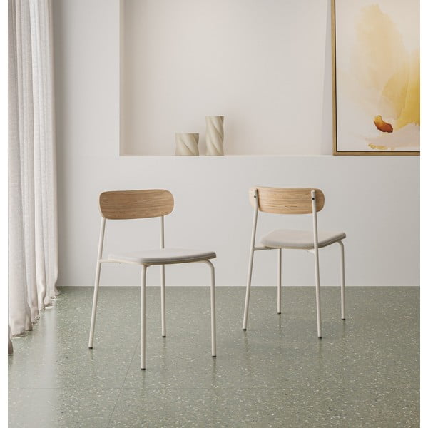 Bēši/dabīga toņa pusdienu krēsli (2 gab.) Adriana – Marckeric-image-1