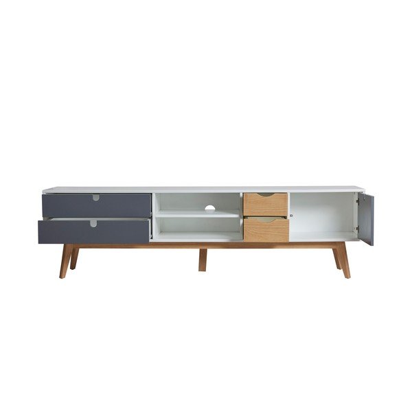 TV galdiņš ar pelēkām detaļām Marckeric Mila, 180 x 37 cm-image-4