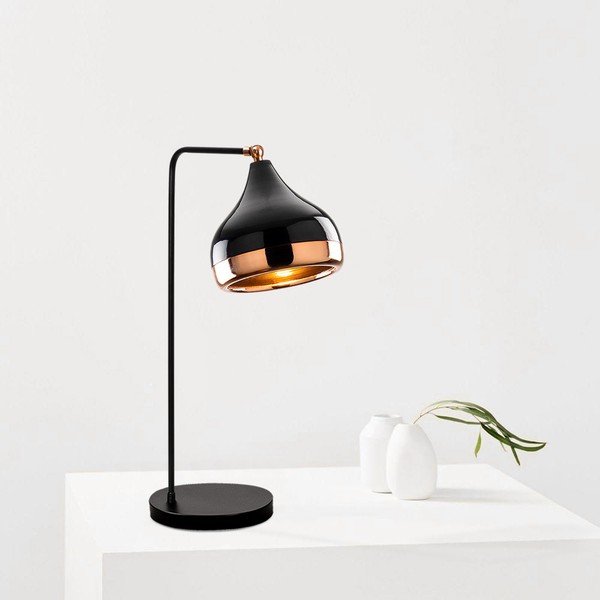Galda lampa melnā un vara krāsā Opviq lights Yildo-image-4