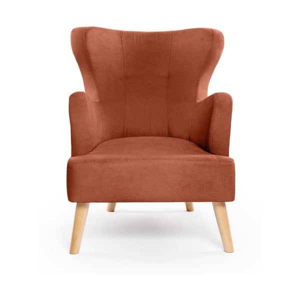 Ķieģeļu sarkans atpūtas krēsls ar atzveltni Noemye – Bonami Selection-image-2