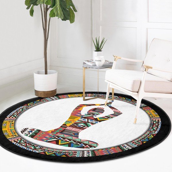 Mazgājams robotu putekļu sūcējiem piemērots apaļš paklājs ø 80 cm Comfort – Mila Home-image-2