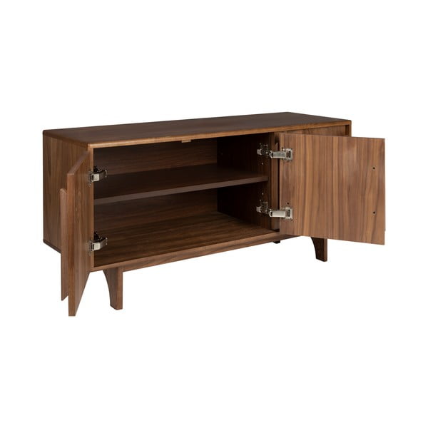 Brūna zema kumode ar riekstkoka imitāciju 120x58 cm Groove – Zuiver-image-4