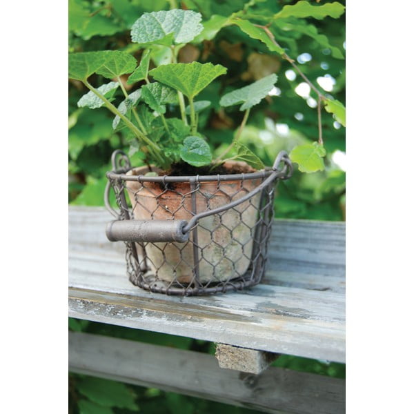 Terakotas ar rokām radīts puķu pods ø 12 cm – Esschert Design-image-1