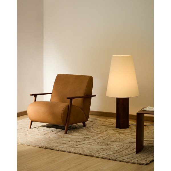 Brūns ādas atpūtas krēsls Meghan – Kave Home-image-1