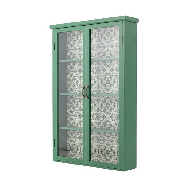 Zaļa egles masīvkoka piekarināma vitrīna 81x122x22 cm Hazem – Bloomingville-image-2