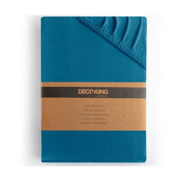 Zaļganzils trikotāžas palags ar gumiju 180x200 cm Amber – Restilo-image-4