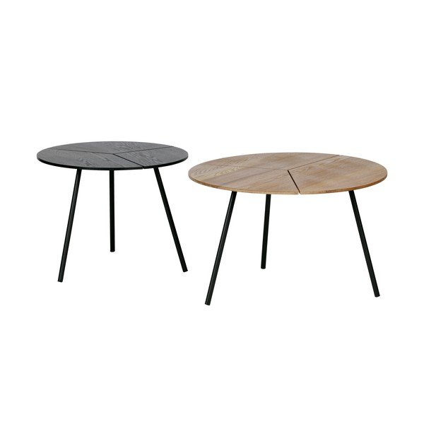 Melns kafijas galdiņš WOOOD Rodi, ⌀ 48 cm-image-3