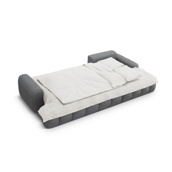 Pelēks salokāms/ar uzglabāšanas vietu stūra dīvāns (ar labo stūri/ar zvilni) Linz – Cosmopolitan Design-image-4