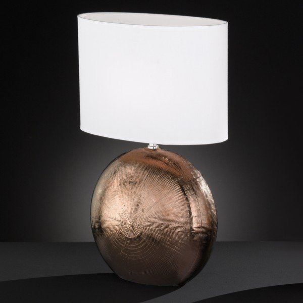 Balti brūna galda lampa Fischer & Honsel Foro, augstums 53 cm-image-2
