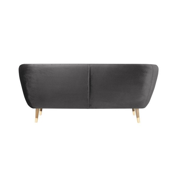 Pelēks samta dīvāns Mazzini Sofas Benito, 188 cm-image-4