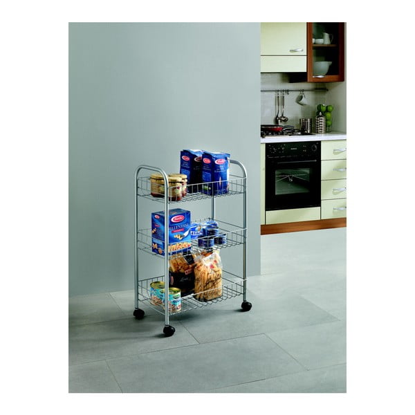 Pārvietojams statīvs ar 3 plauktiem Metaltex Lugano-image-1