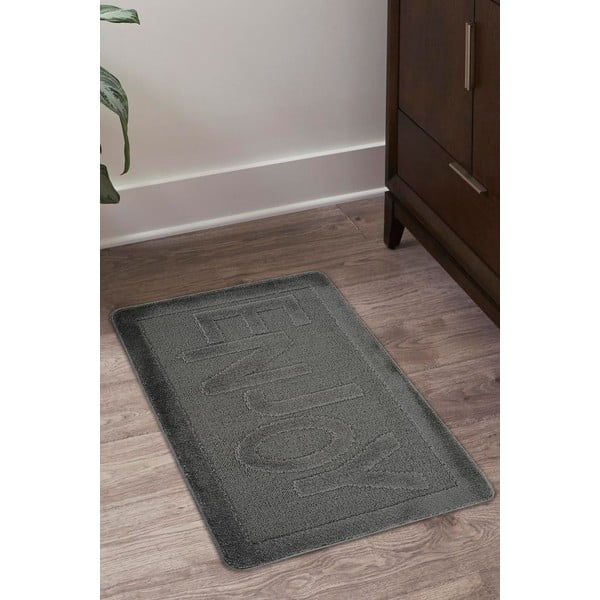 Antracīta pelēks vannas istabas paklājiņš 60x100 cm Enjoy – Foutastic-image-1