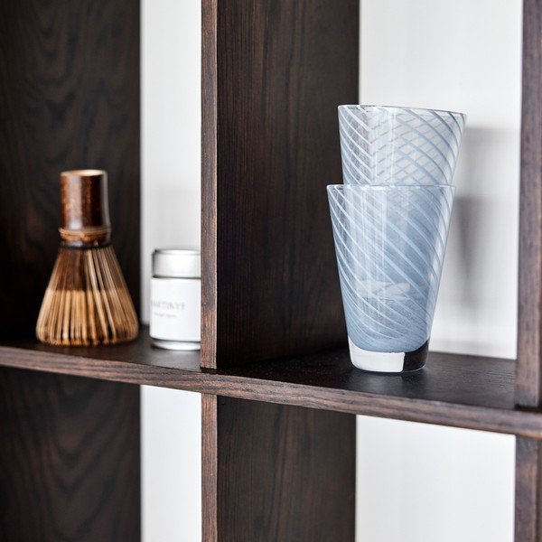 Tumša dabīga toņa daudzlīmeņu oša masīvkoka sienas plaukts 58 cm Grid – OYOY Living Design-image-2