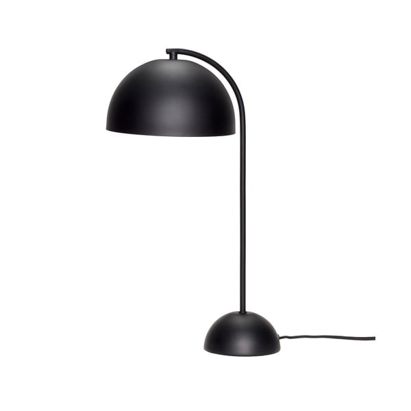 Melna metāla galda lampa Hübsch Puro