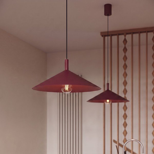 Bordo tērauda piekaramā lampa ø 40 cm Zylo – Sollux-image-1
