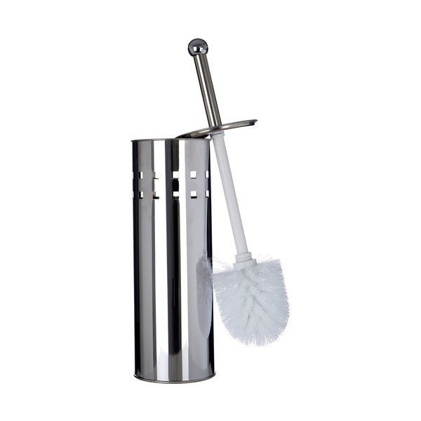 Matētas sudraba krāsas nerūsējošā tērauda tualetes birste Indy – Premier Housewares-image-3