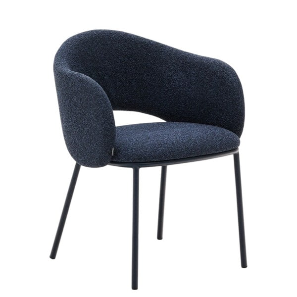 Tumši zils polsterēts ēdamistabas krēsls Maina – Kave Home