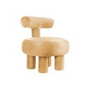 Dzeltens samta atpūtas krēsls Abrazo – Leitmotiv