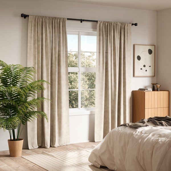 Matēti melna tērauda pagarināma aizkaru stanga 107 - 305 cm Geo – Umbra-image-3