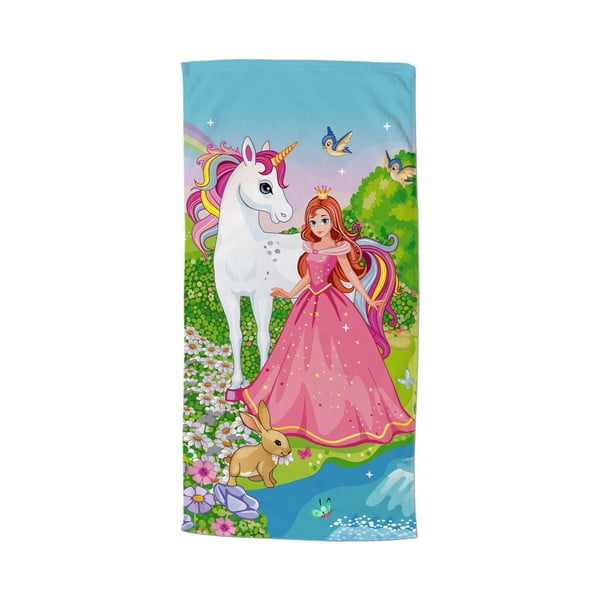 Bērnu samta pludmales dvielis 75x150 cm Fairytale – Good Morning
