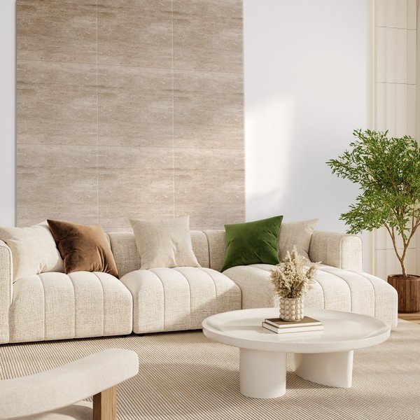 Tekstila akustiskie paneļi (2 gab.) 60x60 cm Travertine II – Styler-image-1