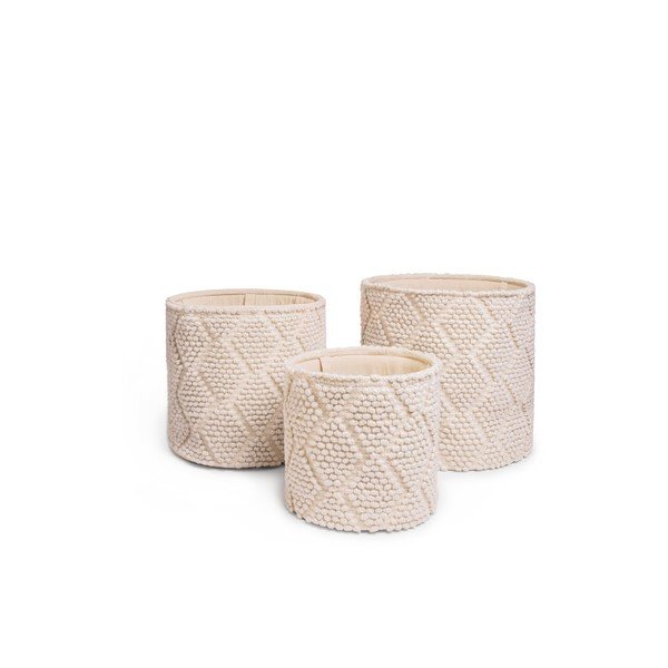 Uzglabāšanas tekstila uzglabāšanas grozi (3 gab.) Pearl  – Bonami Essentials