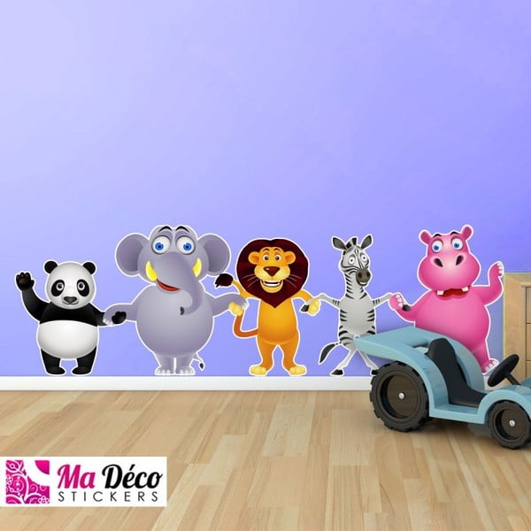 Sienas uzlīmes Ambiance Fantastic Jungle Friends-image-1