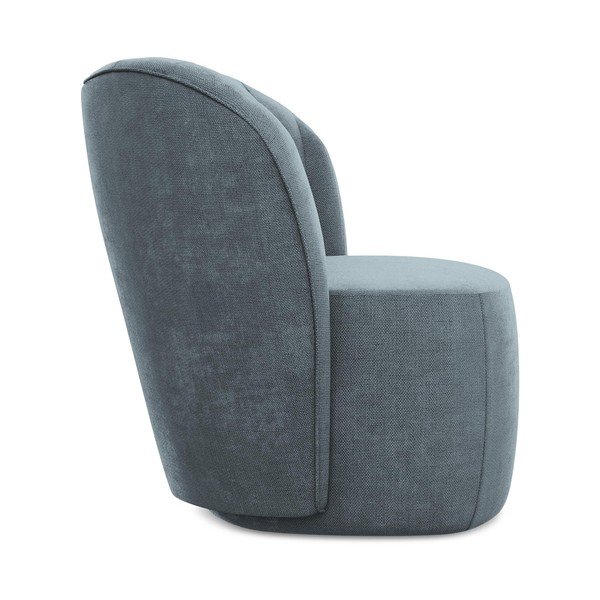 Zils atpūtas krēsls no šenila auduma Keloa – Makamii-image-2