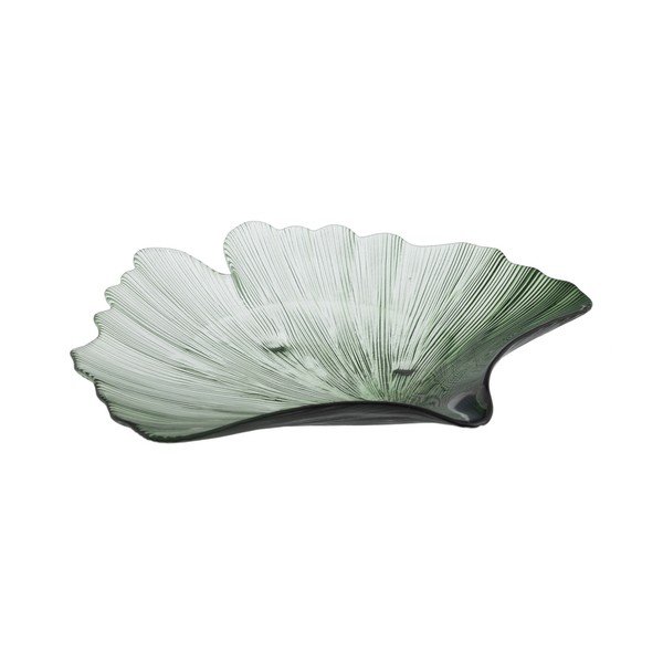 Stikla dekoratīva paplāte 31x33 cm Gingko – Ixia-image-2