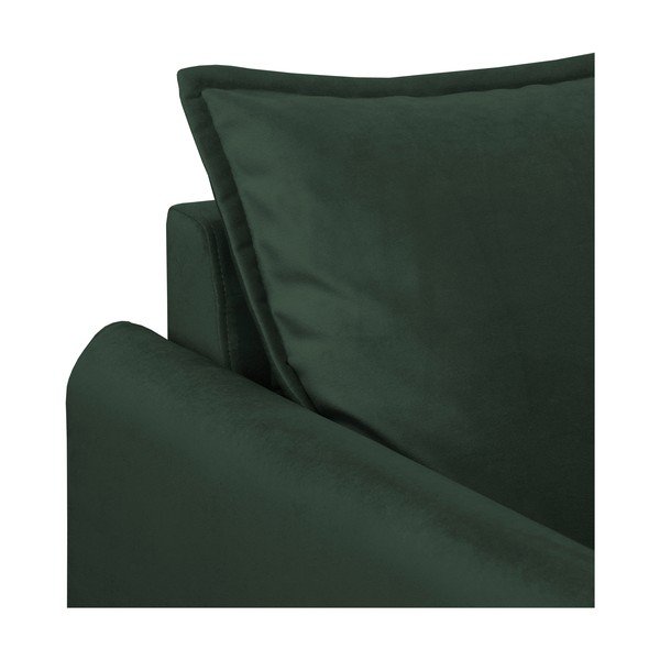 Tumši zaļš samta dīvāns 138 cm Juli – Ropez-image-4