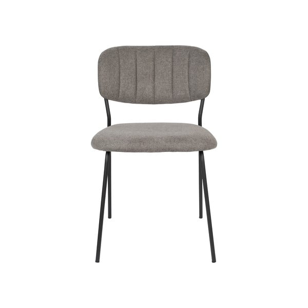 Pelēki ēdamistabas krēsli (2 gab.) Jolien – White Label-image-2