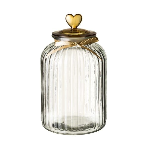 Stikla burka ar zelta vāku Unimasa Heart, 5,4 l