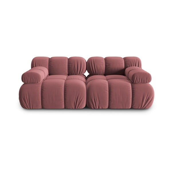 Rozā samta dīvāns 188 cm Bellis – Micadoni Home