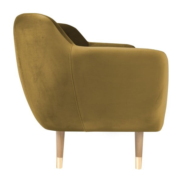 Divvietīgs dīvāns zelta krāsā Mazzini Sofas Amelie-image-1