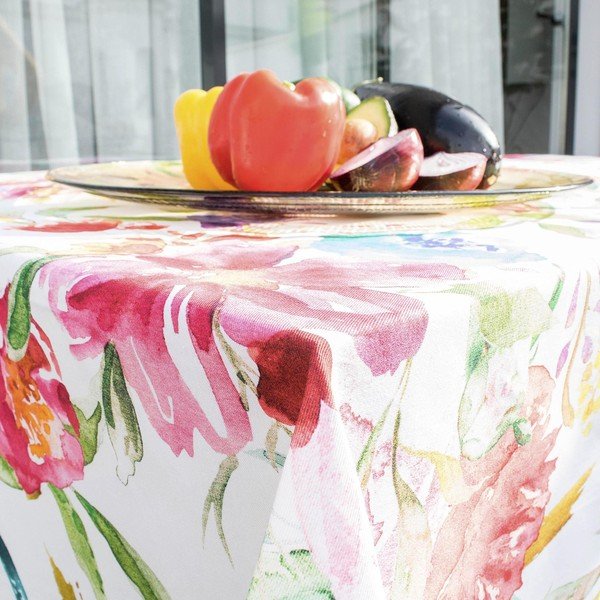 Kokvilnas galdauts Happy Friday Basic Pink Bloom, 150 x 150 cm-image-1