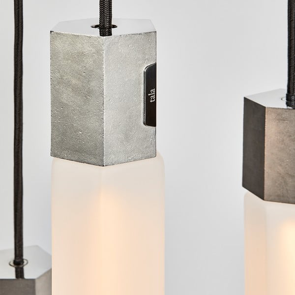 Pelēka piekaramā lampa ar regulējamu spilgtumu ø 6 cm Basalt – tala-image-2