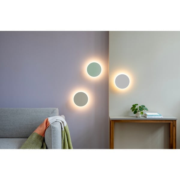 Gaiši zaļš LED sienas apgaismojums ar taimeri/USB tālvadības pulti ø 19 cm Dot – Remember-image-3