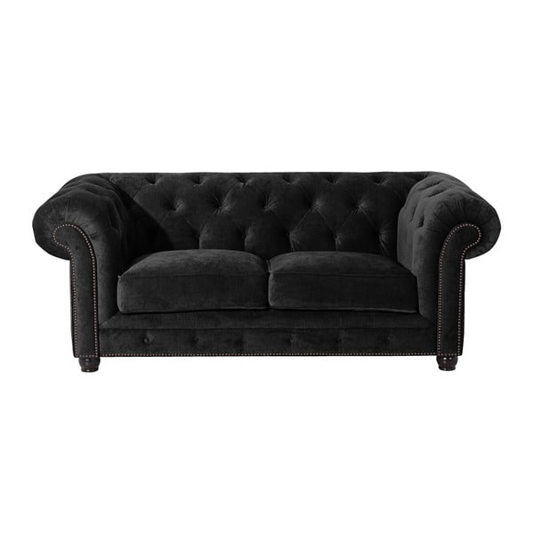 Melns dīvāns Max Winzer Orleans Velvet, 196 cm