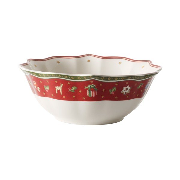 Sarkanbalts porcelāna Ziemassvētku trauks Toy´s Delight Villeroy&Boch, ø 19 cm-image-3