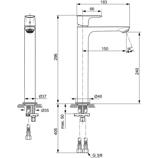 Jaucējkrāns Connect Air – Ideal Standard-image-3