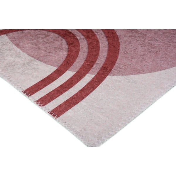 Sarkans/balts mazgājams paklājs 120x180 cm – Vitaus-image-2