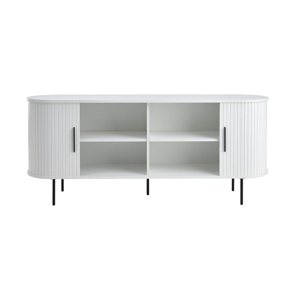 Balta kumode ar bīdāmām durvīm 180x76x45 cm Nola – Unique Furniture-image-4