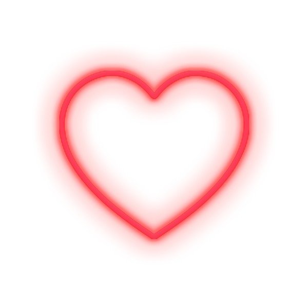 Sarkans sienas gaismas dekors Candy Shock Heart-image-1