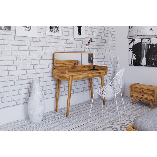 Ozolkoka tualetes galdiņš ar spoguli 110x45 cm Retro – The Beds-image-1