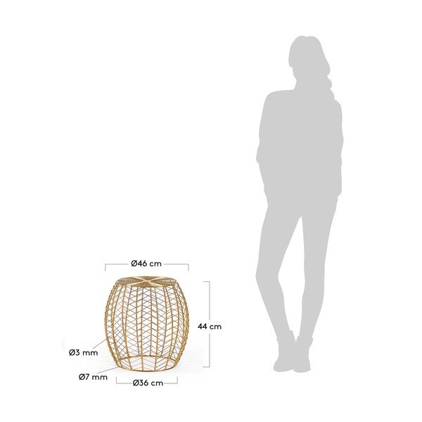 Sānu galdiņš no misiņa Kave Home Ronna-image-4